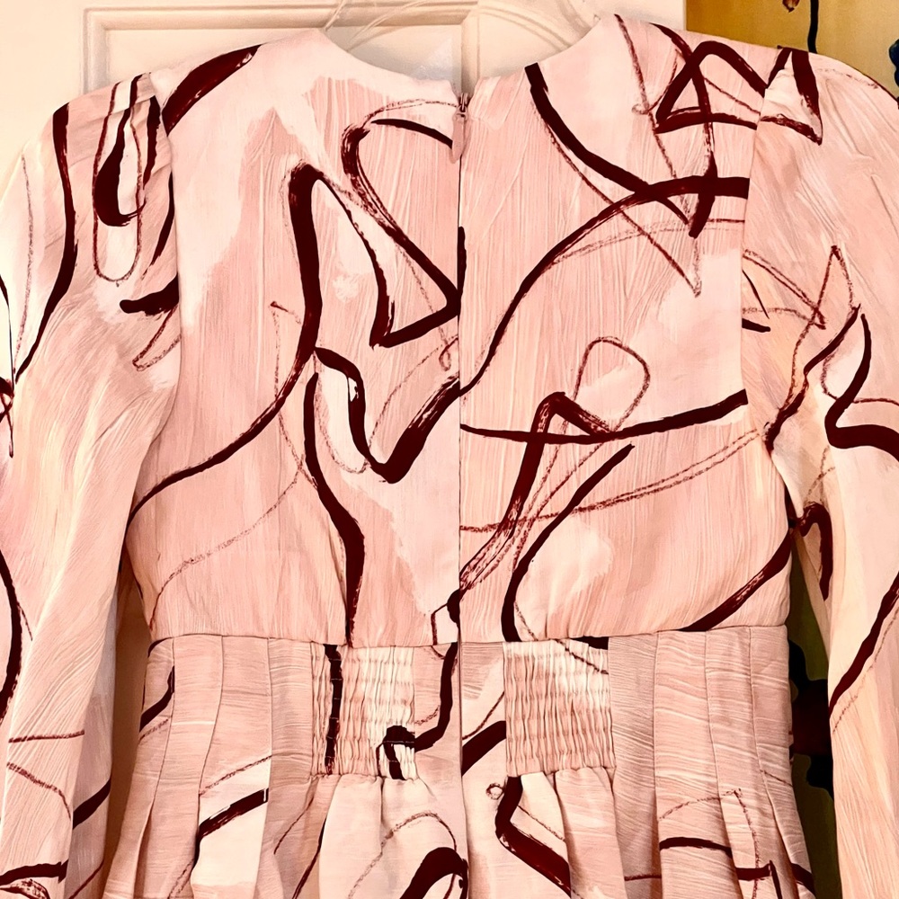 🌺🎉HP🎉🌺 NWT Aje Amelia Plunge Mini Dress Whimsical Dove - Picture 15 of 16
